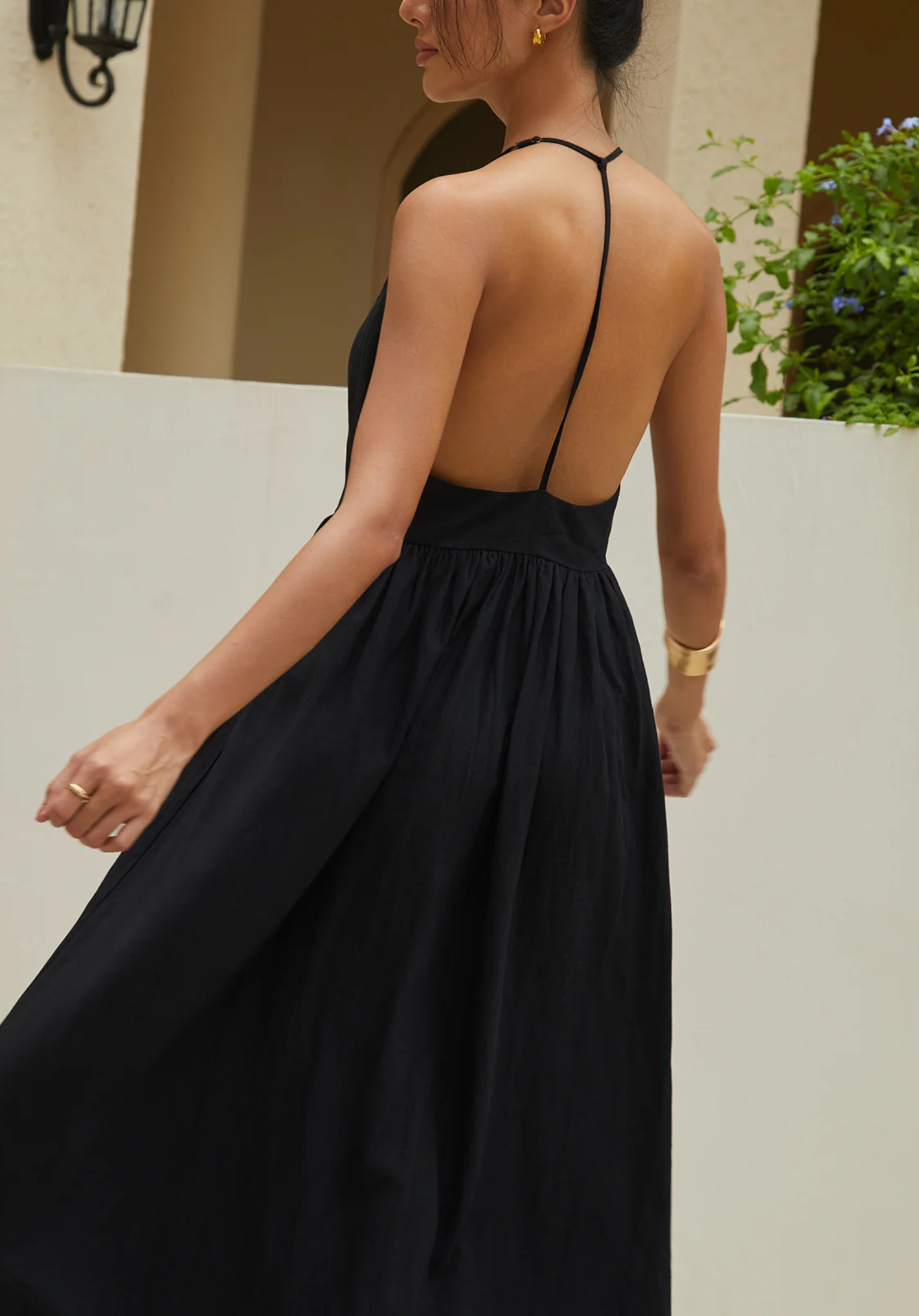 Solid Halter Maxi Dress